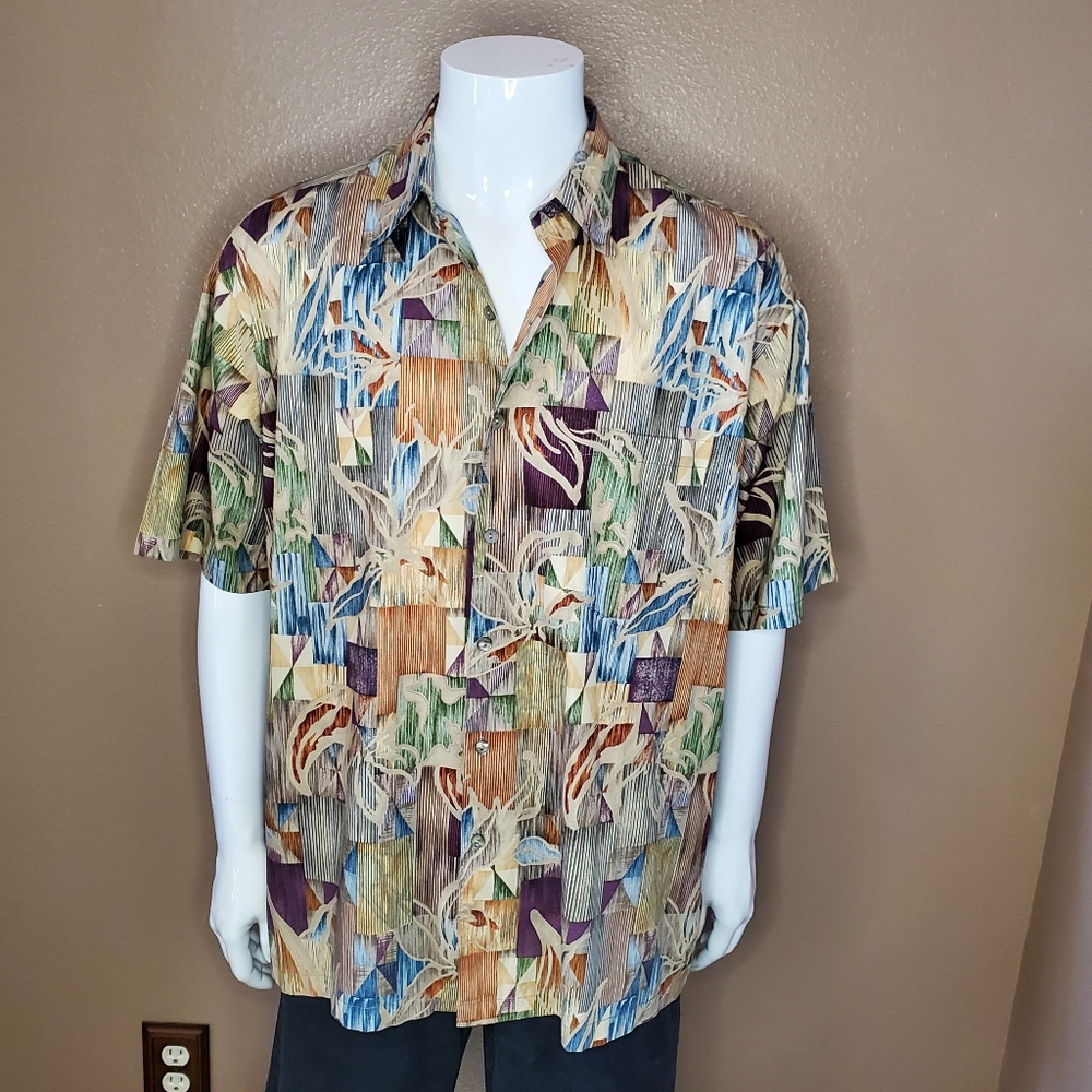 TORI RICHARD Hawaiian cotton shirt L